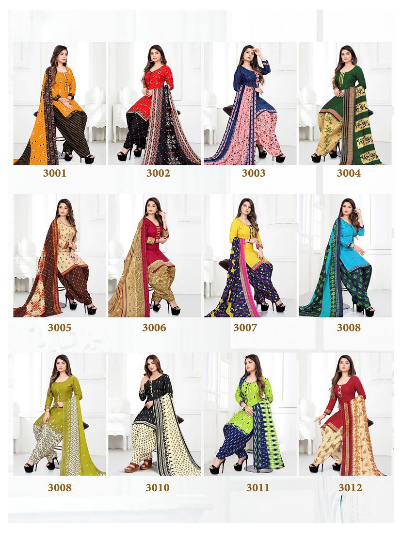 Ganeshji Madhavi 3 Cotton Printed Daily Wear Ready Made Dress Collection